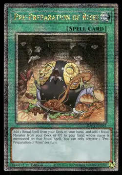 Yugioh! Pre-Preparation of Rites (Quarter Century Secret Rare) RA01-EN055 - Image 1