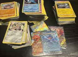 3 lbs Pokemon | 4 EX + Bulk Card Lot Commons Uncommon Rares Holo Reverse Holo - Image 1