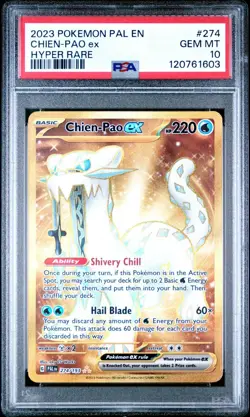 2023 Pokemon Chien-Pao ex Card #274 PSA 10 Gem Mint Hyper Rare - Image 1