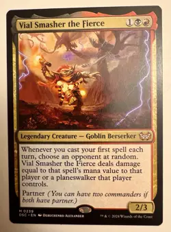 1x Vial Smasher the Fierce Near Mint NM Rare MTG Magic Card Commander: Duskmourn - Image 1