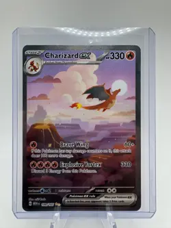 Pokemon TCG Charizard EX Card 199/165 Sir Scarlet & Violet 151 English NM - Image 1