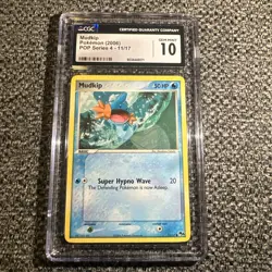 Pokemon TCG Mudkip Card POP Series 4 11/17 Non-Holo CGC 10 - Image 1