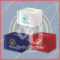 ONE PIECE CARD GAME: OFFICIAL BANDAI STORAGE DECK BOX BUNDLE RED WHITE BLUE - Image 1