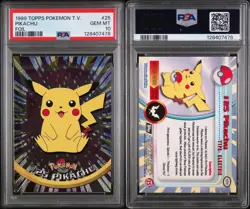 1999 TOPPS T.V. Pokemon Pikachu FOIL Card PSA 10 GEM MINT - Image 3