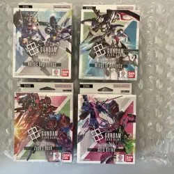ENGLISH GUNDAM TCG CARD GAME STARTER DECK SET OF FOUR ST01 ST02 ST03 ST04 - Image 1