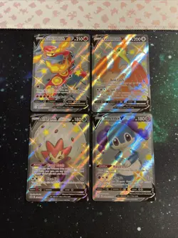 NM Pokemon Card Bundle (4) Shining Fates Promo’s & Ultra Rare Full Arts SWSH Lot - Image 1
