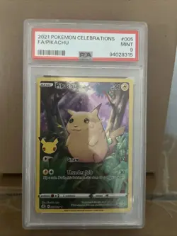 2021 Pokemon TCG Celebrations Pikachu Card PSA 9 Mint Condition - Image 1