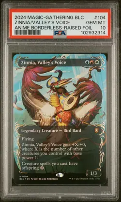 2024 MTG BLOOMBURROW COMMANDER #104 ZINNIA, VALLEY'S VOICE PSA 10 - Image 1