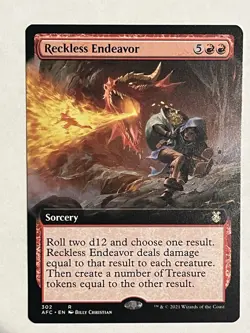 Reckless Endeavor NM Extended Art Adventures in the Forgotten Realms Commander - Image 1