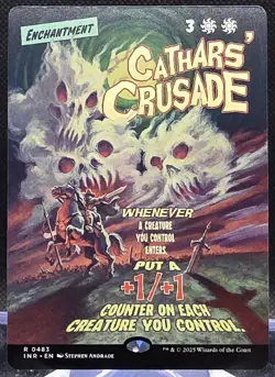 Cathars' Crusade #483 Innistrad Remastered Borderless Regular Rare - Image 1