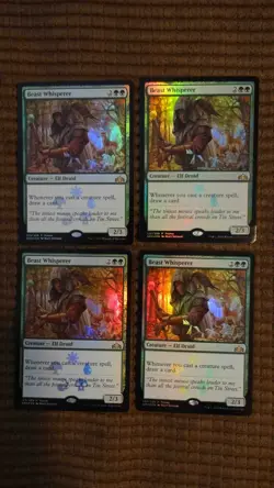 Magic: the Gathering / MtG Foil Beast Whisperer x4 Promo - Image 1
