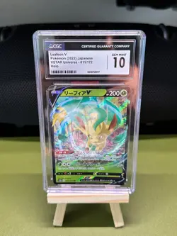 Japanese Pokemon Vstar Universe Leafeon V 11/172 CGC 10 Gem Mint - Rare! - Image 1