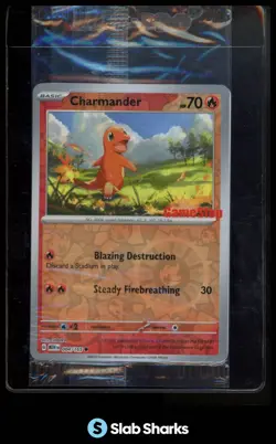 2023 POKEMON SV 151 - MEW EN #004/165 CHARMANDER REVERSE HOLO SEALED - Image 1