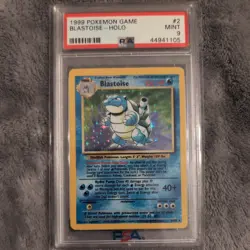 1999 POKEMON BASE SET UNLIMITED #2 BLASTOISE-HOLO PSA 9 - Image 1