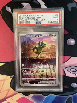 2024 POKEMON SVP EN-SV BLACK STAR PROMO #123 TEAL MASK OGERPON PSA 9 - Image 1