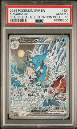 2024 POKEMON SVP EN-SV BLACK STAR PROMO #131 KINGDRA EX PSA 10 - Image 1