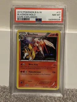 Blaziken Holo - 2012 Pokemon Black & White Dark Explorers #17 - PSA 8 - Image 1
