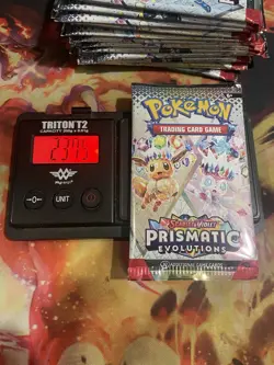 Pokemon Heavy Prismatic Evolutions Pack -HEAVY 23.75g-Possible Demi/God Pack! - Image 1