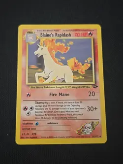 Blaine's Rapidash 33/132 Gym Challenge Regular WOTC Vintage 2000 Pokemon TCG LP - Image 1