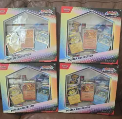 Lot of 4 Pokemon TCG Prismatic Evolutions Poster Collection NEW Factory Sealed - Image 1