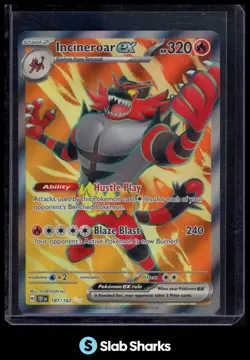 2024 POKEMON SV TEMPORAL FORCES - TEF EN #187/162 INCINEROAR EX ULTRA RARE - Image 1