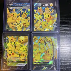 Pikachu V-Union SWSH Promo Cards Set of 4 NM/M Condition - Image 1