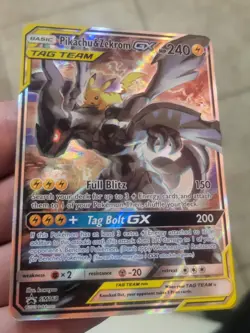 Pikachu & Zekrom GX SM168 Holo Card Promo Rarity - Image 1