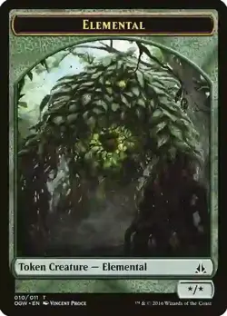 Elemental Token (Green) Oath of the Gatewatch Light Play MTG Magic DNA GAMES - Image 1