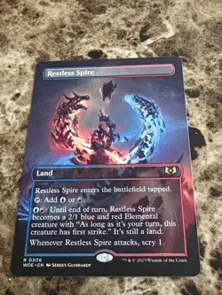 RESTLESS SPIRE Magic the Gathering MTG Wilds of Eldraine Borderless - Image 1