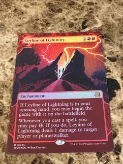 LEYLINE OF LIGHTNING Magic the Gathering MTG Wilds of Eldraine Showcase Foil - Image 1