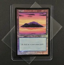 MtG ‘Island’ Arena Beta promo *foil* WotC 2002 used moderate play - Image 1