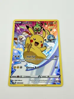 Pikachu SWSH020 Sword & Shield Full Art Holo Black Star Promo Pokemon TCG - NM! - Image 3