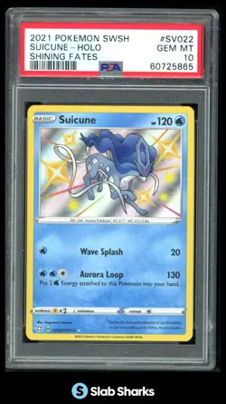 2021 POKEMON SWORD & SHIELD SHINING FATES SUICUNE HOLO SHINY RARE PSA 10 - Image 1