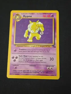 Hypno 23/62 Fossil Regular Black Star Rare WOTC Vintage Pokemon TCG LP - Image 1