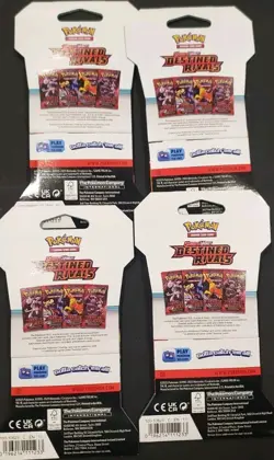 Lot of 4▪Pokemon• Destined Rivals• Scarlet & Violet• Sleeved Packs - Image 2