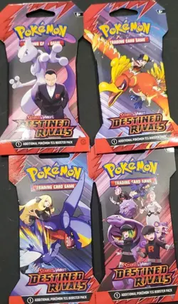 Lot of 4▪Pokemon• Destined Rivals• Scarlet & Violet• Sleeved Packs - Image 4