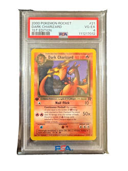 Pokemon 1st Edition Team Rocket Dark Charizard Non-Holo 21/82 PSA 4 - Image 1