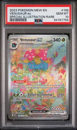 Venusaur EX 198/165 Special Illustration Rare 2023 Pokemon Mew EN PSA 10 GEM MT - Image 3