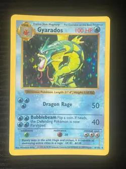 Pokemon TCG Gyarados Base Set Shadowless Holo Foil Near Mint NM - Free Returns! - Image 1