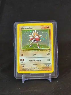 Pokemon Hitmonchan 8/130 Holo Rare - Base Set 2 (2000 Wizards) - Vintage NM - Image 1