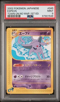 2002 POKEMON JPN THE TOWN ON NO MAP 1ST EDITION #045 ESPEON PSA 9 - Image 1
