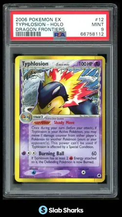 2006 POKEMON EX DRAGON FRONTIERS #12/101 TYPHLOSION HOLO RARE PSA 9 - Image 1