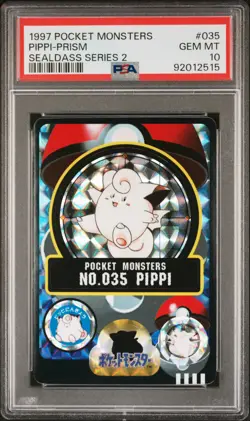 1997 POCKET MONSTERS SEALDASS SERIES 2 #035 PIPPI-PRISM PSA 10 - Image 1