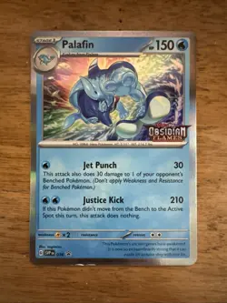 Palafin 036 Holo Rare Black Star Promo Stamp Obsidian Flames Pokemon TCG - Image 1