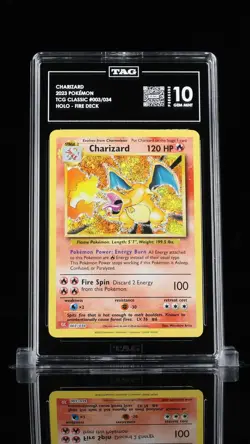 2023 POKEMON CLC-CLASSIC #003 CHARIZARD TAG 10 HIGHEST RATED GEM MINT - Image 1