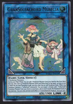 Yugioh Gransolfachord Musecia DAMA-EN048 Ultra Rare 1st Ed - NM - Image 1