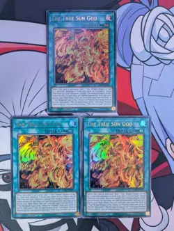 YuGiOh! The True Sun God MP22-EN275 Ultra Rare x 3 PLAYSET 1st Ed - Image 1