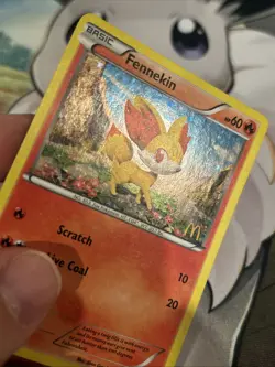 McDonald's Fennekin 3/12 Holo Foil Pokemon TCG Card 2014 Promo, Lightly Played - Image 3