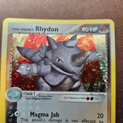 Team Magma's Rhydon 11/95 Pokemon EX Team Magma vs Team Aqua Holo Rare Card - LP - Image 2