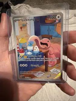 Pokemon TCG Lickitung 180/162 Temporal Forces 2024 IR Holo Rare Card - Image 1